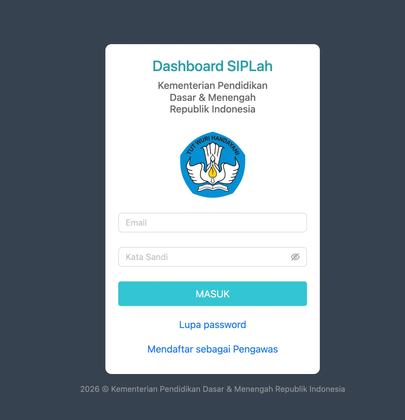 Dashboard Pengawas preview 1
